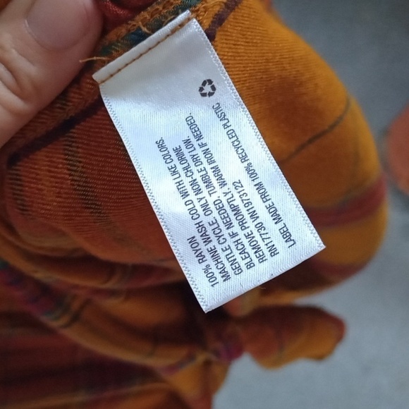 XXL - Mossimo - Mustard/Orange - Boyfriend Fit Flannel - Earth tones - Plaid - Picture 11 of 13